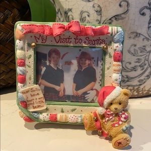 Cherished Teddies Santa Visit Photo Frame